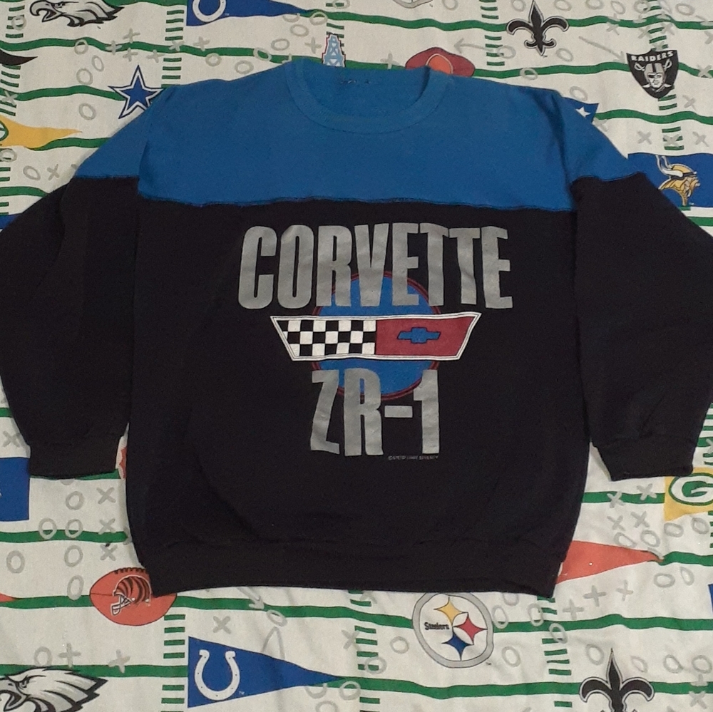 80s Corvette Zr-1 Vintage Crewneck Sweatshirt Car Cars Zr1 Chevy Chevrolet